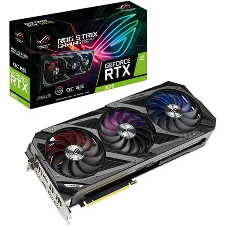 ASUS - NVIDIA GeForce ROG-STRIX-RTX3070 8GB GDDR6 PCI Express 4.0 Graphics Card - Black