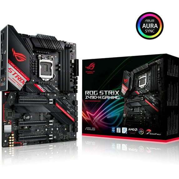 Asus 243441 Mb Rogstrixz490-hgaming Lga1200 Z490 2ddr4 Max64g Pcie Atx Retail