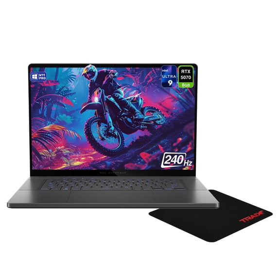 Asus ROG Zephyrus G16 Gaming Laptop, Intel Ultra 9 285H, 16 GB LPDDR5X RAM, 4 TB PCIe SSD 16" 2.5K (2560x1600) 240Hz, NVIDIA G-Force RTX 5070, Backlit Keyboard, W11 Pro, Gray+Traix MousePad