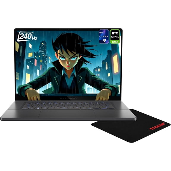 Asus ROG Zephyrus G16 Gaming Laptop, Intel Ultra 9 285H, 32 GB LPDDR5X RAM, (1 TB+2 TB) PCIe SSD, 16" 2.5K(2560x1600) 240Hz, NVIDIA G-Force RTX 5070Ti, Backlit Keyboard, W11 Home, Gray+Traix MousePad