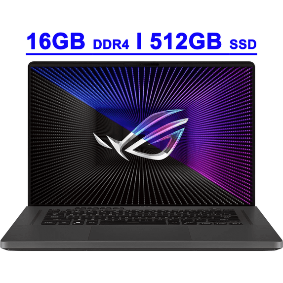 Asus ROG Zephyrus G16 Premium Gaming Laptop 16" FHD+ IPS 165Hz (100% sRGB) Intel 10-core i7-13620H 16GB DDR4 512GB SSD GeForce RTX4060 8GB Graphic Backlit Thunderbolt4 USB-C IR Camera Win11 Black