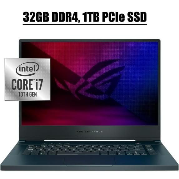 Asus ROG Zephyrus M15 15 2020 Premium Gaming Laptop I 15.6" FHD IPS 144Hz I Intel Hexa-Core i7-10750H I 32GB DDR4 1TB PCIe SSD I NVIDIA 6GB GTX 1660 Ti RGB Backlit HDMI Win 10