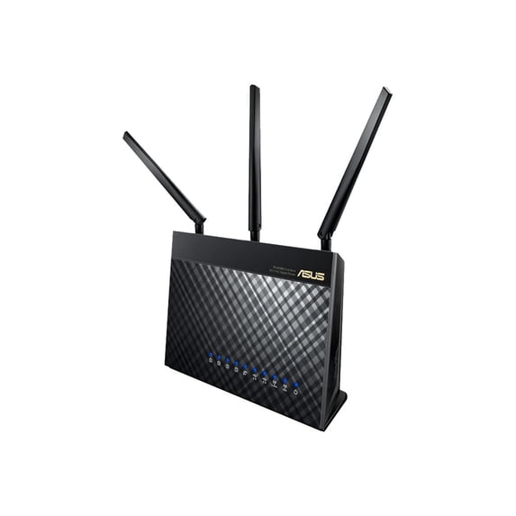 Asus RT-AC68U IEEE 802.11ac Ethernet Wireless Router - 2.40 GHz ISM Band - 5 GHz UNII Band - 1900 Mbit/s Wireless Speed - 4 x Network Port - 1 x Broadband Port - USB - Gigabit Ethernet - VPN Supported