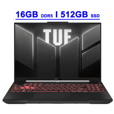 Asus TUF A16 Premium Gaming Laptop 16" WUXGA IPS 144Hz AMD 6-core Ryzen 7 7445HS 16GB DDR5 512GB SSD NVIDIA GeForce RTX 4050 (Up to 194 AI TOPS) RGB Backlit USB4 Two-way AI Noise Cancelation Win11