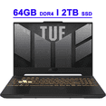 thumbnail image 1 of Asus TUF F15 Premium Gaming Laptop 15.6" FHD IPS 144Hz (100% sRGB) Intel 12-Core i5-13500H Processor 64GB DDR4 2TB SSD GeForce RTX 4050 6GB Graphic Backlit Thunderbolt4 USB-C Win11 Gray, 1 of 6