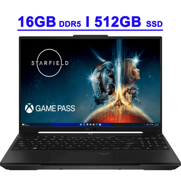 Asus TUF Gaming A16 Premium Laptop 16" FHD+ 165Hz 7ms 100% sRGB AMD 8-core Ryzen 7 7735HS 16GB DDR5 512GB SSD Radeon RX 7700S 8GB Graphic Backlit USB-C USB4 Fast Charging Win11 Black