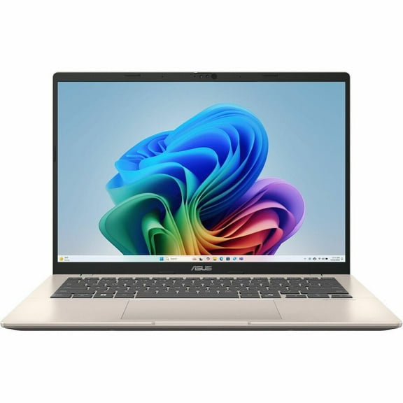 Asus VivoBook 14 M1407 M1407KA-PS74 14" Copilot+ PC Notebook, WUXGA, AMD Ryzen AI 7 350, 16 GB, 512 GB SSD, Platinum Gold