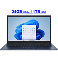 thumbnail image 1 of Asus VivoBook 14 Premium Business Laptop 14" FHD Anti-glare Intel 10-core i5-1334U 24GB DDR4 1TB SSD USB-C Privacy Camera SonicMaster Long-Lasting Battery Fast Charging Win11, 1 of 7