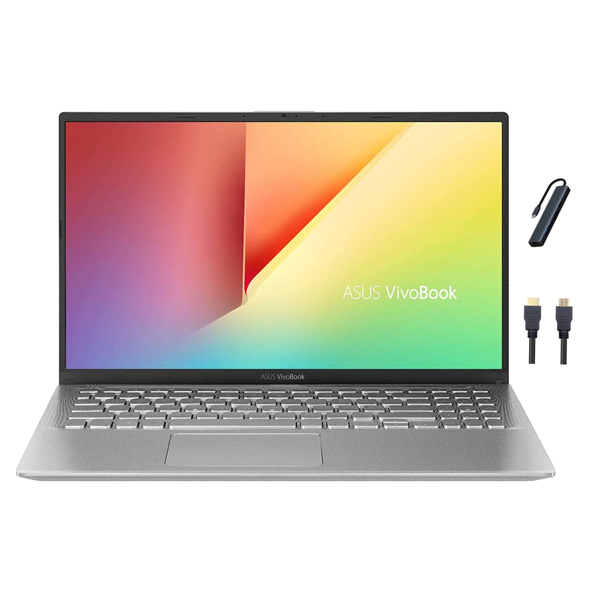 Asus VivoBook 15.6 inch FHD Laptop, AMD Quad Core Ryzen 5 3500U, 2.1GHz ...