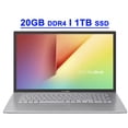thumbnail image 1 of Asus VivoBook Premium Business Laptop Computer 17.3” FHD Display 10th Gen Intel Quad-Core i5-1035G1 20GB DDR4 1TB SSD Fingerprint Reader Backlit Keyboard USB-C Wifi6 Webcam Win10, 1 of 9