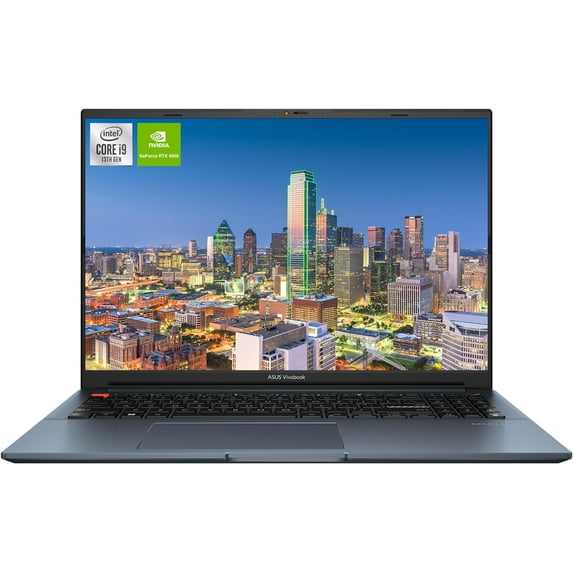 Asus Vivobook Pro 16 Laptop, 16" OLED Display, Intel Core i9 13900H, 40 GB DDR5 RAM, 2 TB PCIe SSD, NVIDIA GeForce RTX 4060, Backlit Keyboard, Windows 11 Home, Quiet Blue