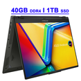 thumbnail image 1 of Asus Vivobook S 16 Flip 2-in-1 Laptop 16" WUXGA IPS Touchscreen Intel 14-core i9-13900H 40GB DDR4 1TB SSD Backlit FHD Camera Harman/kardon Win11 Black, 1 of 9