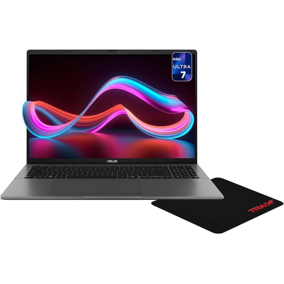 Asus Vivobook S16 Laptop, Intel Ultra 7-355, 16 GB DDR5 RAM, 1 TB PCIe SSD, 16" WUXGA (1920x1200) Touchscreen, Intel Graphics, Backlit Chiclet Keyboard, W11 Home, Matte Gray + Traix MousePad