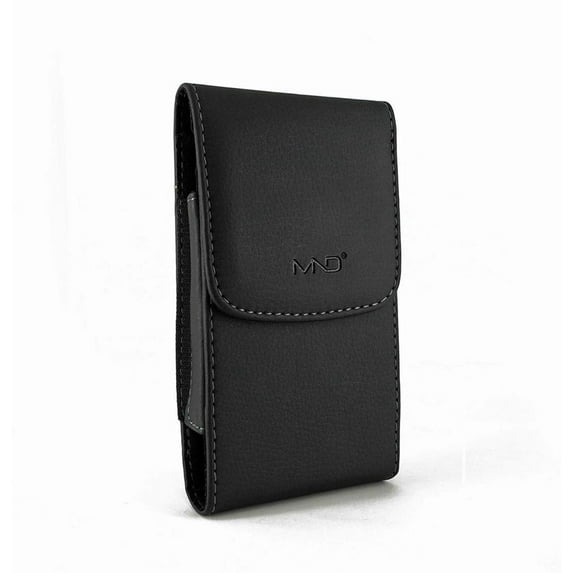 Asus ZenFone 4 Pro Pouch, Vertical Leather Case Belt Clip Holster Sleeve for Asus ZenFone 4 Pro, ZenFone 4, ZenFone 4 Selfie/ Max/ Pro (Fits w/ Otterbox Symmetry/ Commuter Case On), Black