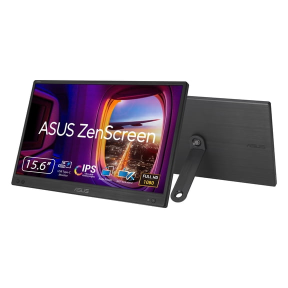 Asus ZenScreen MB166CR 16" Class Full HD LED Monitor, 16:9, Matte Black