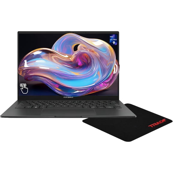 Asus Zenbook 14 Laptop, Intel Ultra 9-285H, 32 GB LPDDR5 RAM, 1 TB PCIe SSD, 14" FHD+ (1920x1200) OLED Touchscreen Display, Intel Arc Graphics, Backlit Keyboard, W11 Home, Jasper Gray +Traix MousePad