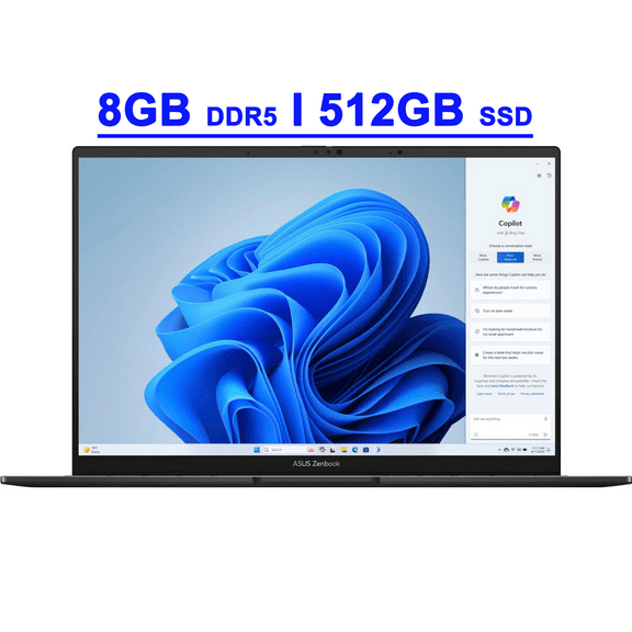 Asus Zenbook 14 OLED Premium Business AI PC Laptop 14" WUXGA OLED Touchscreen (550nits 100% DCI-P3 Glossy) Intel 14-core Ultra 5 125H 8GB DDR5 512GB SSD Backlit Thunderbolt Harman/kardon Win11
