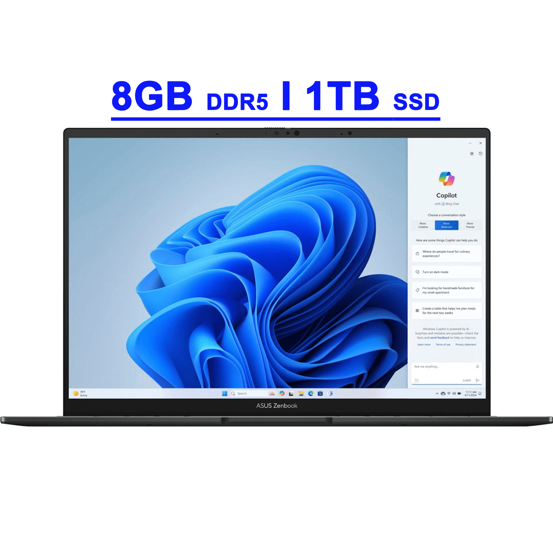 Asus Zenbook 14 OLED Premium Business AI PC Laptop 14" WUXGA OLED Touchscreen (550nits 100% DCI-P3 Glossy) Intel 14-core Ultra 5 125H 8GB DDR5 1TB SSD Backlit Thunderbolt Harman/kardon Win11