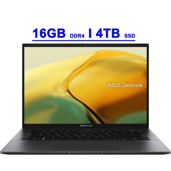 Asus Zenbook 14 OLED Premium Business Laptop 14" 2.8K Touch (550nits 100% DCI-P3 Glossy) AMD 8-core Ryzen 7 7730U 16GB DDR4 4TB SSD Backlit Fingerprint Harman/kardon Win11