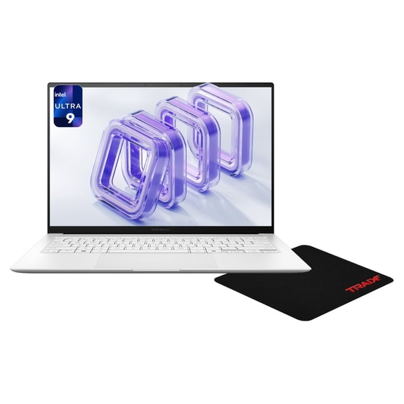 Asus Zenbook S14 Laptop, Intel Ultra 9 - 386H, 32 GB LPDDR5X RAM, 2 TB PCIe SSD, 14" 3K (2880x1800) Touchscreen 120Hz, Intel Graphics, Backlit Keyboard, W11 Home, Scandinavian White + Traix MousePad