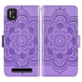 thumbnail image 1 of Asuwish Compatible with Cloud Mobile Stratus C7 Wallet Phone Case and Tempered Glass Screen Protector Flip Credit Card Holder Stand Wrist Strap Mandala Flower Cell Cover for C_7 C 7 Women Men Purple, 1 of 8