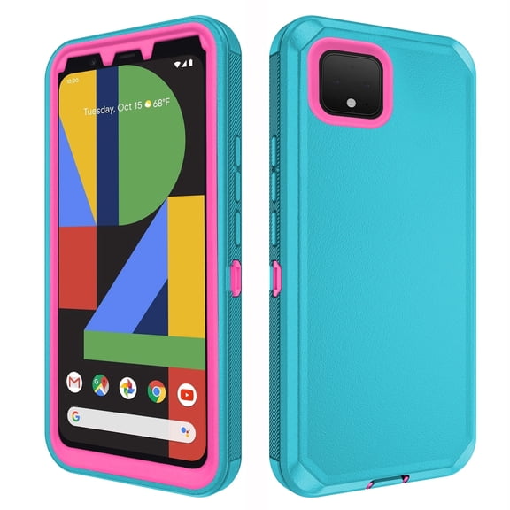 Asuwish Compatible with Google Pixel 4 Phone Case Hybrid Rugged Shockproof Hard Protective Drop Proof Full Body Heavy Duty Mobile Cell Cover for Pixel4 Pixle Four Women Men Green