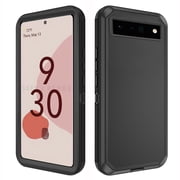 Asuwish Compatible with Google Pixel 6 Pro Phone Case Hybrid Rugged Shockproof Hard Protective Drop Proof Full Body Heavy Duty Mobile Cell Cover for Pixel6Pro Pixel6 6XL Pixle 6Pro 5G Women Men Black