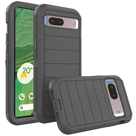 Asuwish Compatible with Google Pixel 7 5G Phone Case Hybrid Rugged Shockproof Hard Protective Drop Proof Full Body Heavy Duty Mobile Cell Cover for Pixel7 Pixle Seven 6.3 inchWomen Men Black