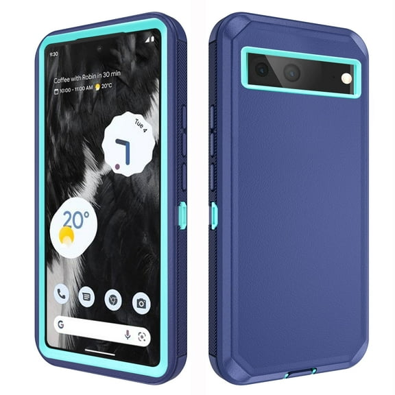 Asuwish Compatible with Google Pixel 7 5G Phone Case Hybrid Rugged Shockproof Hard Protective Drop Proof Full Body Heavy Duty Mobile Cell Cover for Pixel7 Pixle Seven 6.3 inch Women Men Blue