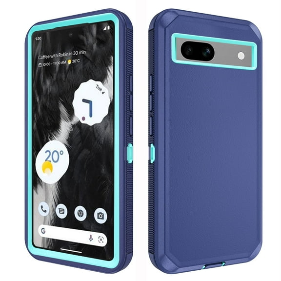 Asuwish Compatible with Google Pixel 7A 5G 2023 Phone Case Hybrid Rugged Shockproof Hard Protective Drop Proof Full Body Heavy Duty Mobile Cell Cover for Pixel7A A7 6.1 inch Women Men Blue