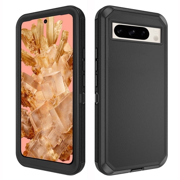 Asuwish Compatible with Google Pixel 8 Pro 5G Phone Case Hybrid Rugged Shockproof Hard Protective Drop Proof Full Body Heavy Duty Mobile Cell Cover for Pixel8Pro Pixel8 XL Eight 8Pro Women Men Black