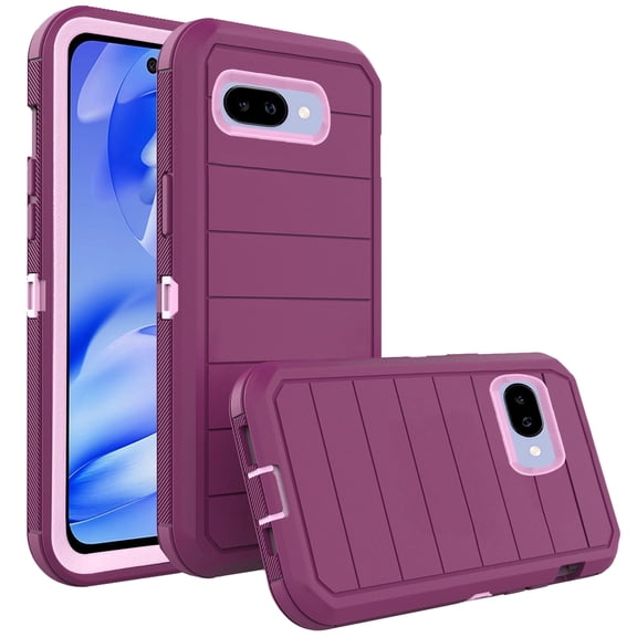 Asuwish Compatible with Google Pixel 9A Phone Case Hybrid Rugged Shockproof Hard Protective Drop Proof Full Body Heavy Duty Mobile Cell Cover for Pixel9A A9 5G Women Men Purple