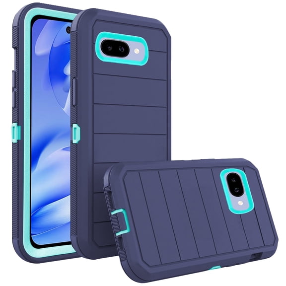 Asuwish Compatible with Google Pixel 9A Phone Case Hybrid Rugged Shockproof Hard Protective Drop Proof Full Body Heavy Duty Mobile Cell Cover for Pixel9A A9 5G Women Men Blue