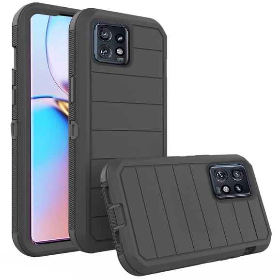 Asuwish Compatible with Motorola Edge+ Plus 2023/Edge 40 Pro 5G/Moto X40 Phone Case Hybrid Rugged Shockproof Hard Protective Drop Proof Full Body Heavy Duty Mobile Cell Cover for X + Women Men Black