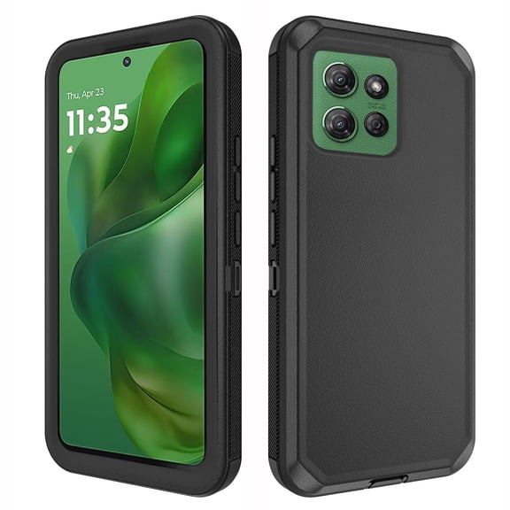 Asuwish Compatible with Motorola Moto G Play 2025 / Moto G Power 2025 Phone Case Hybrid Rugged Shockproof Hard Protective Drop Proof Full Body Heavy Duty Mobile Cell Cover for Women Men Black