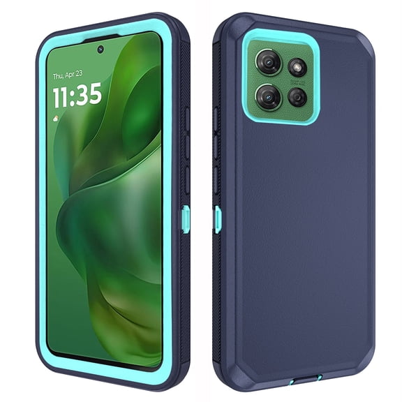 Asuwish Compatible with Motorola Moto G Play 2025 / Moto G Power 2025 Phone Case Hybrid Rugged Shockproof Hard Protective Drop Proof Full Body Heavy Duty Mobile Cell Cover for Women Men Blue