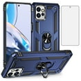 thumbnail image 1 of Asuwish Compatible with Motorola Moto G Power 5G 2023 Phone Case Tempered Glass Screen Protector Slim Magnetic Ring Holder Stand Hybrid Protective Cell Cover for GPower G5 Women Men Blue, 1 of 8