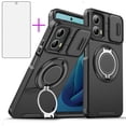 thumbnail image 1 of Asuwish Compatible with Motorola Moto G Power 5G 2024 Phone Case Slide Camera Cover Tempered Glass Screen Protector Stand Ring Holder Rugged Slim Cell for GPower G5 Women Men Black, 1 of 10