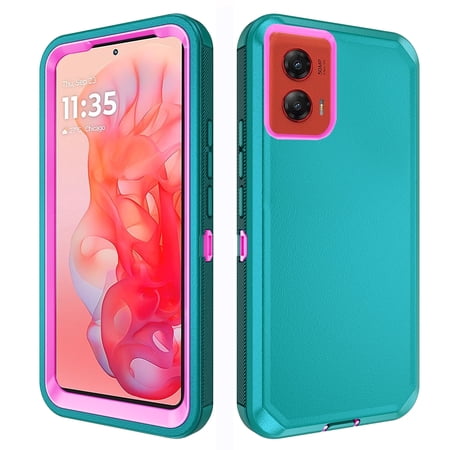 Asuwish Compatible with Motorola Moto G Stylus 5G 2024 Phone Case Hybrid Rugged Shockproof Hard Protective Drop Proof Full Body Heavy Duty Mobile Cell Cover for G5 Women Men Green
