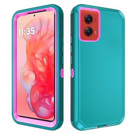 Asuwish Compatible with Motorola Moto G Stylus 5G 2024 Phone Case Hybrid Rugged Shockproof Hard Protective Drop Proof Full Body Heavy Duty Mobile Cell Cover for G5 Women Men Green