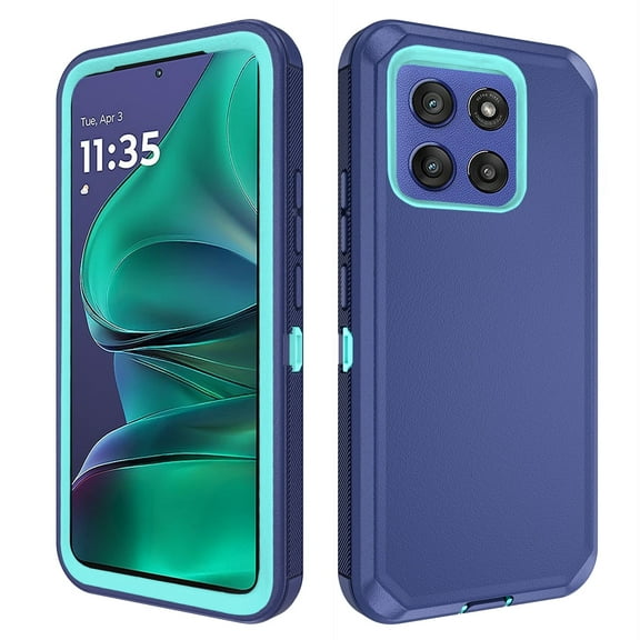 Asuwish Compatible with Motorola Moto G Stylus 5G 2025 Phone Case Hybrid Rugged Shockproof Hard Protective Drop Proof Full Body Heavy Duty Mobile Cell Cover for G5 Women Men Blue