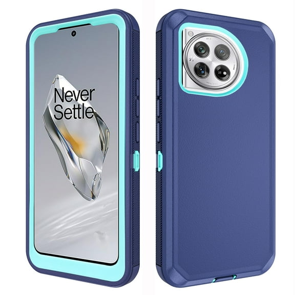 Asuwish Compatible with OnePlus 12 5G Phone Case Hybrid Rugged Shockproof Hard Protective Drop Proof Full Body Heavy Duty Mobile Cell Cover for One+ 1plus12 2024 Women Men Blue