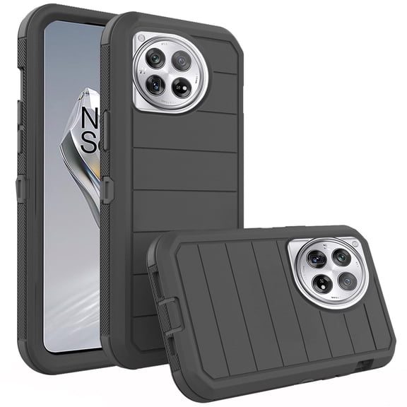 Asuwish Compatible with OnePlus 12 5G Phone Case Hybrid Rugged Shockproof Hard Protective Drop Proof Full Body Heavy Duty Mobile Cell Cover for One+ 1plus12 2024 1+12 Women Men Black