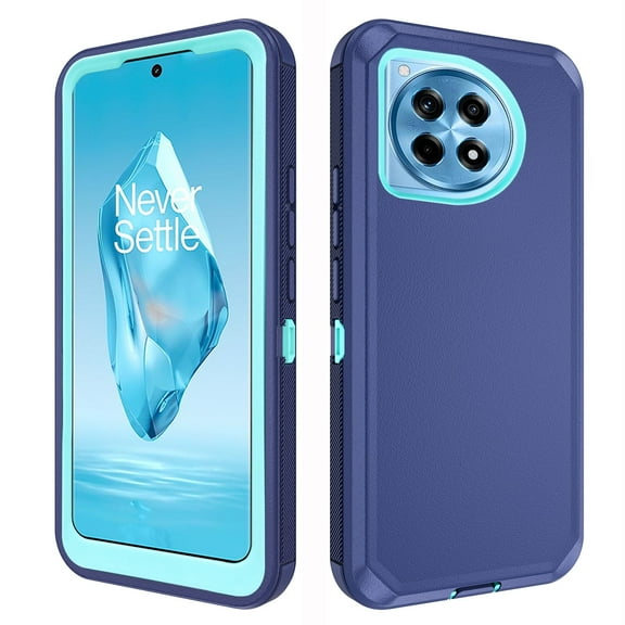 Asuwish Compatible with OnePlus 12R 5G/Ace 3 2024 Phone Case Hybrid Rugged Shockproof Hard Protective Drop Proof Full Body Heavy Duty Mobile Cell Cover for One+ 12 R R12 Ace3 Women Men Blue
