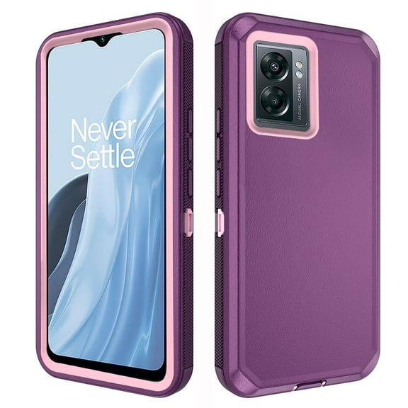 Asuwish Compatible with OnePlus Nord N300 5G Phone Case Hybrid Rugged Shockproof Hard Protective Drop Proof Full Body Heavy Duty Mobile Cell Cover for 1+ N 300 N3005G CPH2389 Women Men Purple