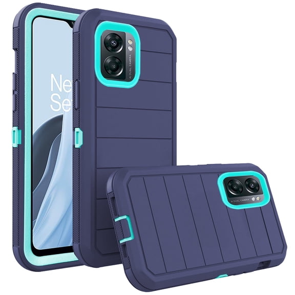 Asuwish Compatible with OnePlus Nord N300 5G Phone Case Hybrid Rugged Shockproof Hard Protective Drop Proof Full Body Heavy Duty Mobile Cell Cover for 1+ N 300 N3005G CPH2389 Women Men Blue
