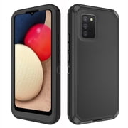 Asuwish Compatible with Samsung Galaxy A02s Phone Case Hybrid Rugged Shockproof Hard Protective Drop Proof Full Body Heavy Duty Mobile Cell Cover for A 02s Ao2s