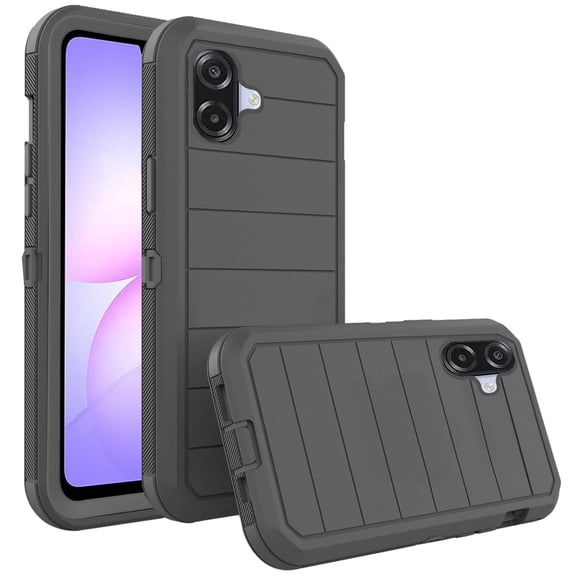 Asuwish Compatible with Samsung Galaxy A07 2025 4G/5G Phone Case Hybrid Rugged Shockproof Hard Protective Drop Proof Full Body Heavy Duty Mobile Cell Cover for Ao7 A 07 G5 07A Women Men Black