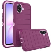 Asuwish Compatible with Samsung Galaxy A07 2025 4G/5G Phone Case Hybrid Rugged Shockproof Hard Protective Drop Proof Full Body Heavy Duty Mobile Cell Cover for Ao7 A 07 G5 07A Women Men Purple