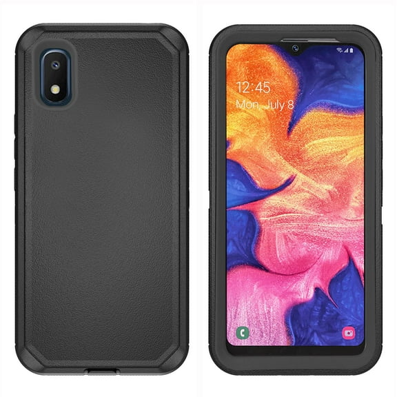 Asuwish Compatible with Samsung Galaxy A10e Phone Case Hybrid Rugged Shockproof Hard Protective Drop Proof Full Body Heavy Duty Mobile Cell Cover for A 10e 10ae S102DL Women Men Black